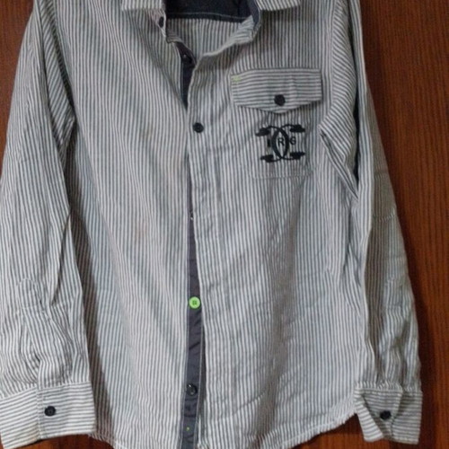 Boys' shirt like new, size 140 cm, white and gray