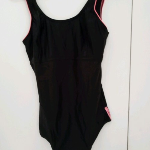 Decathlon swimming costume small like new, black and pink