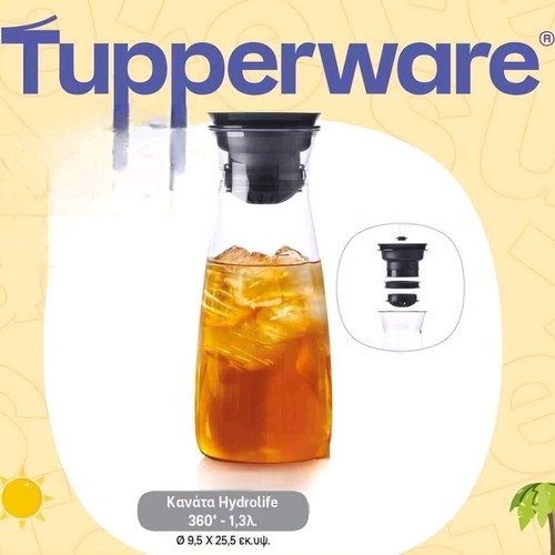 Tupperware Hydrolife 360⁰ Crystal Carafe 1.3L new