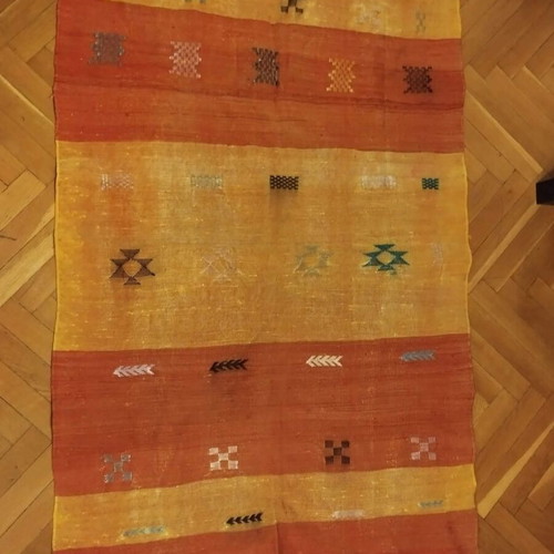 Authentic Moroccan Kilim rug handmade, 1.40 x 0.80 m