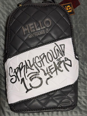 Backpack Sprayground Hello My Name Is 15 Years Quilted καινούργιο