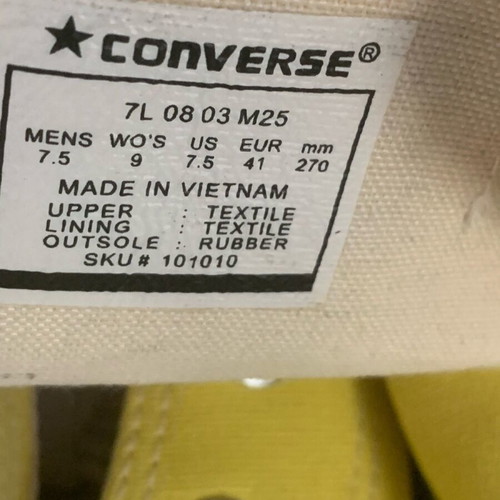 Converse All Star casual shoes new, size 41, yellow