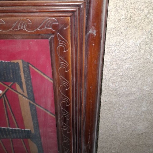 Agia Sofia Constantinople framed painting used with Turkish flag