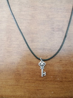 Leather Pendant Necklace Key New