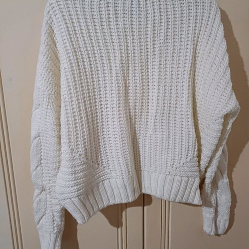 Pullover used, white, size S