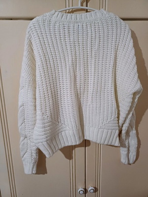 Pullover used, white, size S