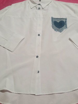Shirt spring new, oversize, white, size L