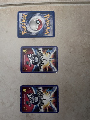 Pokemon cards from Pokemon the Movie 2000, set of 3