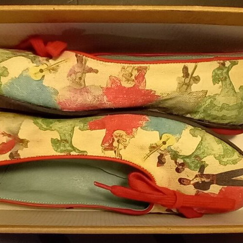 Camper Twin Ballet Mariachi & Dancers flats like new, multicolor, size 36
