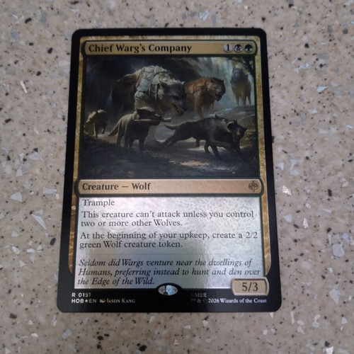 Chief Warg's Company foil Magic the Gathering card