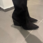 Kendall & Kylie fabric ankle boots black like new, size 41