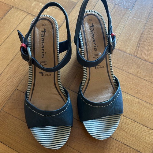 Tamaris sandals like new, size 39, blue