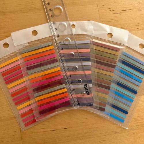 Set of page markers new, 1500 stickers in 5 colors
