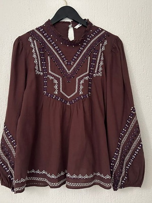 Boho top Zara like new, size XL, brown