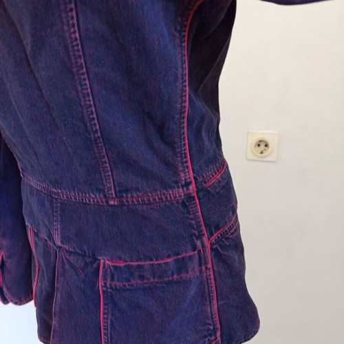 MM6 Womens Jeans Jacket blazer blue red like new