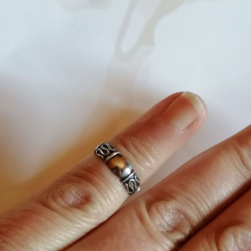 925 Silver Boho Toe Ring new with embossed design