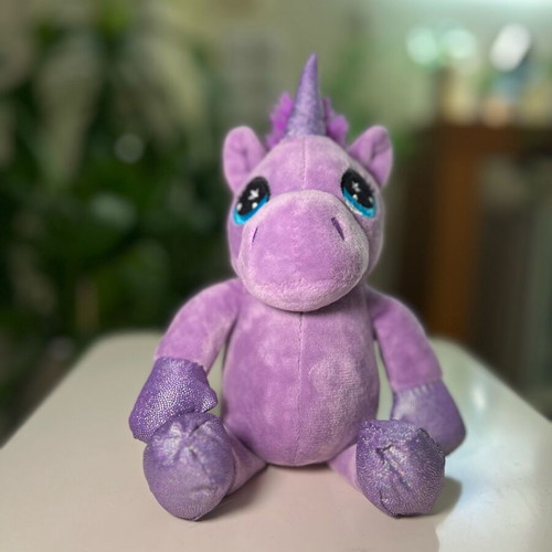 Bergland GMBH Purple Glitter Unicorn Plush new