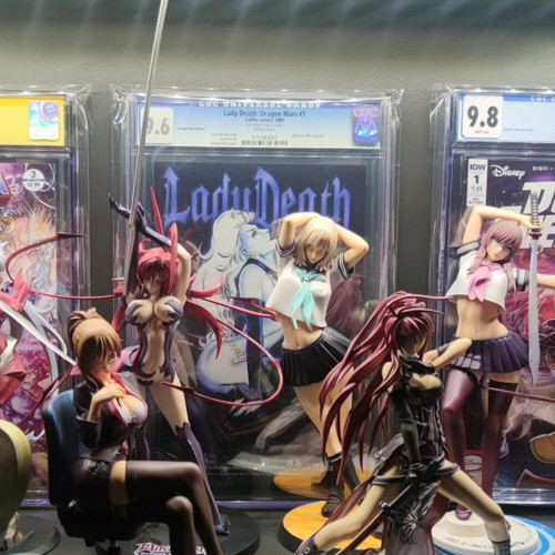Anime PVC figures used, girls set