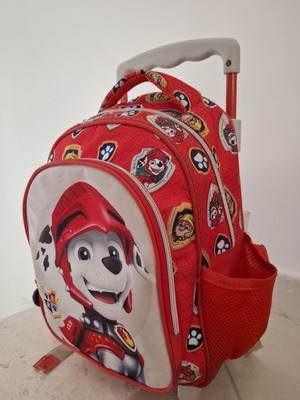 Gim τσάντα τρόλεϊ νηπιαγωγείου με σχέδιο Paw Patrol, κόκκινη