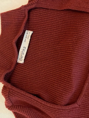Bershka Burgundy Long Sleeve Blouse Like New Size M