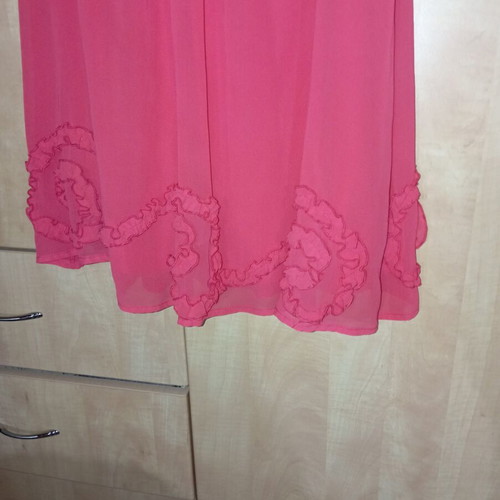 Batida women's dress coral medium with 3D flowers, new