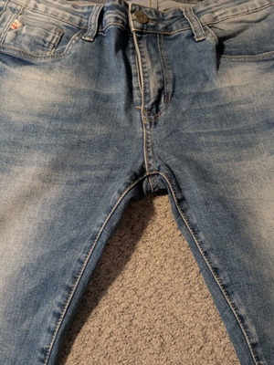 Men's denim bermuda shorts like new, size 34, blue