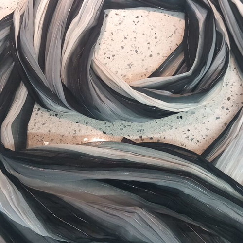 Alexi Andrioti Scarf new, black and silver