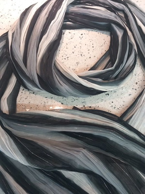 Alexi Andrioti Scarf new, black and silver