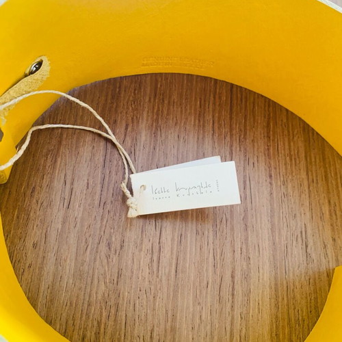 Ioanna Kourbela yellow leather waist belt