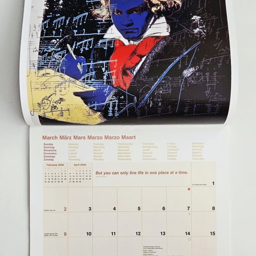 Andy Warhol 2008 wall calendar like new