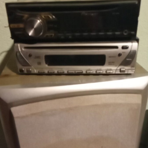 Car cassette player and speakers used with remote control