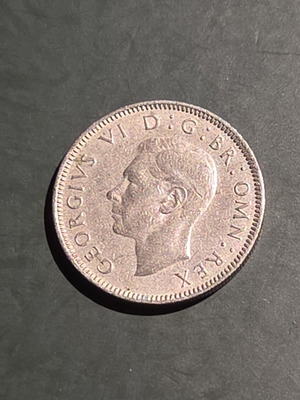 One Shilling 1948 British coin King George VI