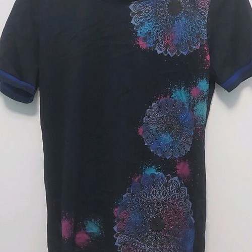Desigual blouse medium size like new, black with design