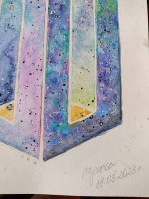 Watercolor painting Impossible Elements 1 new