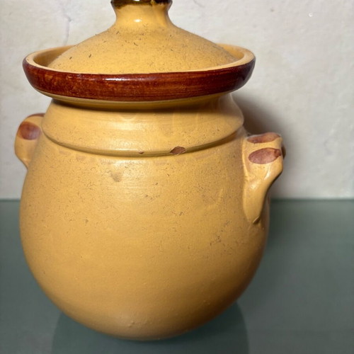 Ceramic vase hand-painted used, vintage