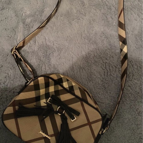 Fragola crossbody bag like new, beige and brown, adjustable strap