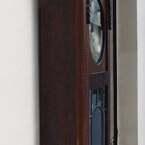 Wooden German Art Deco wall clock in excellent condition