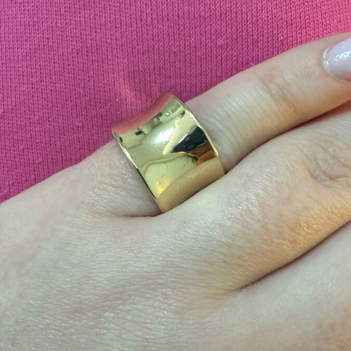 Zara minimal gold steel rose champagne ring like new