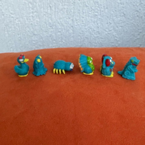 Trash Pack set of 6 blue monster collectible figures Moose Toys like new