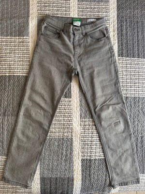 Benetton boys' jeans like new, gray and black, size 140 cm