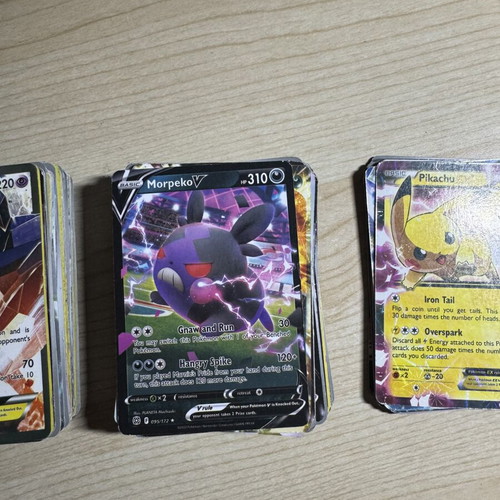 Pokémon card collection used, 133 cards including Ex, V, VMAX & fun cards