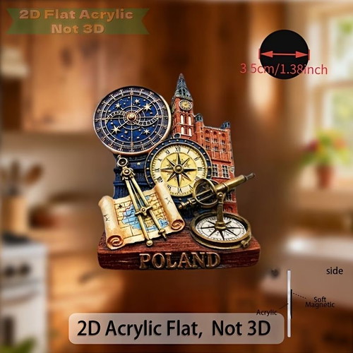 Flat magnet from Poland new, sealed packaging