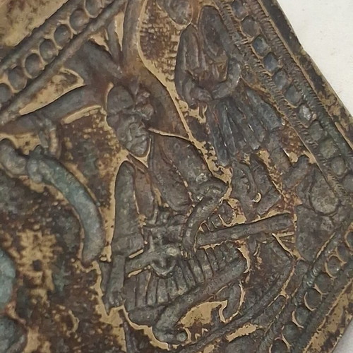 Copper Repoussé Mold Used for Silverwork Decoration