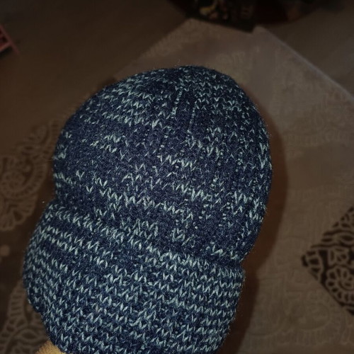 Knit cap new one size dark blue color