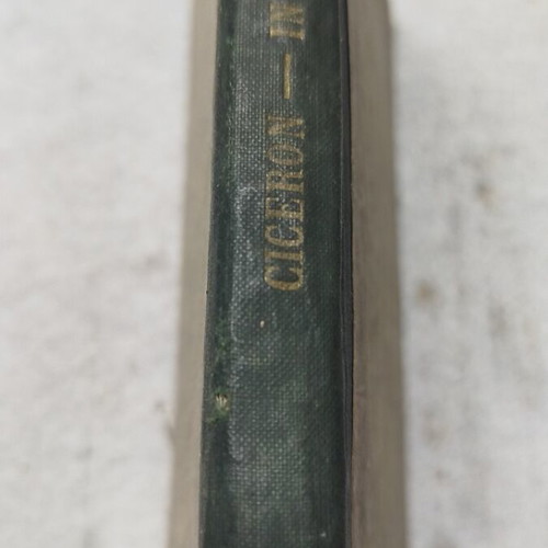 Book used The Four Orations of M. Tullius Cicero French