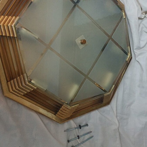 Ceiling light gilded used from the 70s