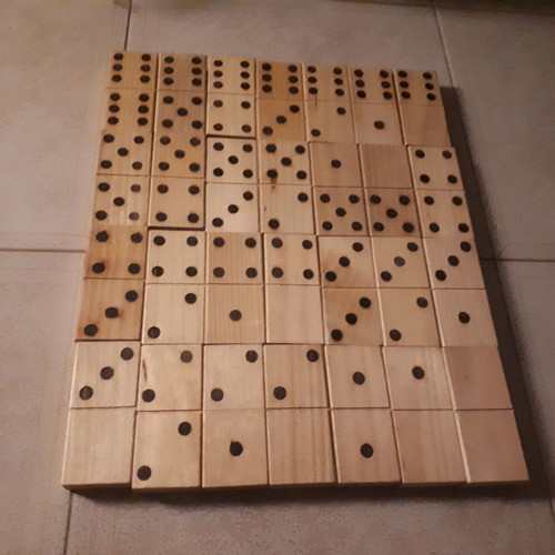 Wooden Domino used, complete set