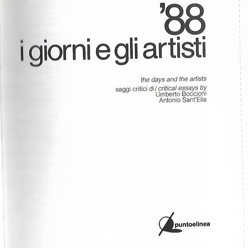 '88 I Giorni E Gli Artisti Italian Diary 1988 used