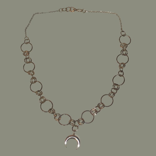 Handmade punk alternative metal emo grunge necklace silver new stainless steel