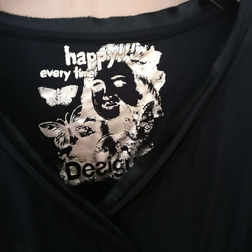Desigual dress new, cotton with elasticity, size M/L, black